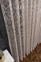 Classic Shawl Pattern Mink Beige Light Brown Color 2 Layers Pleated Tulle Curtain - 2