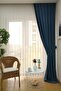 Background Fabric Curtain Indigo Color Velvety Soft Soft Wing Side Curtain 1e 3 Draped Simple Stylish Design