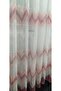 Harmony Zigzag Pattern Powder Dried Rose Pink Design 1/2 Layer Pleated Tulle Curtain - 2