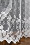 Leaf Pattern Design Embroidered Living Room 1x3 Pleated Tulle Curtain - 3