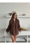 Embroidered Blouse with Lace-Up Collar - 4