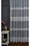 Farbateks Dikim Embroidered Checkered Pattern Design 1/2 Layer Pleated Tulle Curtain - 3