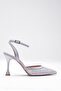 Stiletto Shoes High-Heeled Stiletto Ankle-Strap Shiny Stone Shoes - 3