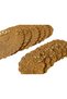 Brown Wicker Plate - Set of Cups and Napkin Rings with Pearl Ribbon Detail (Piece of 6)