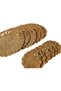 Brown Wicker Plate - Set of Cups and Napkin Rings with Pearl Ribbon Detail (Piece of 6) - 7