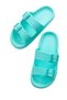 Unisex Double Buckle Medical Lightweight Eva Slippers Green - 4