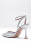 Stiletto Shoes High-Heeled Stiletto Ankle-Strap Shiny Stone Shoes - 4