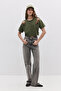 Crop T-Shirt with Cut Out Shoulders - 2