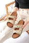 Pien Double Buckle Stylish Daily Full Orthopedic Slippers - 2