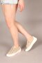 Gusta stone detailed lace-up sneakers beige - 7