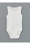 Lcw Baby Ecru Organic Fabric Baby Boy Bodysuit with Snap Fasteners, Pack of 2 - 3