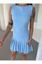 Women Blue Imported Dooble Fabric Sleeveless Dress Hzl25W-Fry 122651 - 6