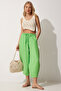 Linen Shalwar Trousers - Green Ldz0028 - 3