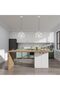 Industrial Diamond Shape Pendant Light 1-Bulb White Metal Hanging Pendant Lamp - 3