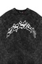 Arabic Font Printed Washable Black Unisex Oversize T-Shirt - 2