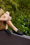 Toscana Women's Black Real Suet Pin Detail Ballet Shoes - 7