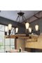Loft Antique Round Hanging Lamp Retro Hemp Rope Pendent Beautiful Lamps 6 Heads Vintage Pendant Lamp - 4