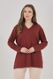 Women's V-Neck Lycra Daily Seasonal Mother Combed Cotton Blouse - 3