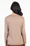 New Model Stone Embroidered Round Collar Lycra Mother's Combed Cotton Blouse 6420 - 4