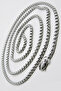 Thin Sports Model Men's Steel Chain Necklace 2 mm 55 cm eck07 - 2