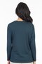 New Model Stone Embroidered Round Collar Lycra Mother's Combed Cotton Blouse 6420 - 4