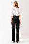 Women's slim fit belted trousers with pockets - black - 25y 2270 - 6