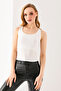 Women's Strappy Crew Neck Basic Blouse White - 25Y 2409 - 3