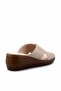 Beige Genuine Leather Women's Slippers K04296060103 - 4