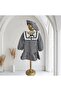 Tweed Fabric Vintage Dress with Painter Hat - 3