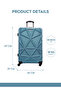 MATRIX 3 Pieces Hard Side Luggage Set - Turkish Blue - 4