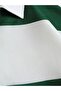Unisex Green Striped Oversize Polo Neck Half Zipper Sweatshirt - 3
