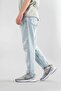 Men's Ice Blue Straight Fit Jean Lycra Jeans Boyfrend Denim