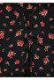 Floral Print Blouse with Flounces - 8