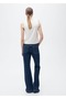 Cotton Blouse with Open Collar - 4