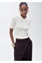 Ribbed Knitwear Polo Neck Sweater