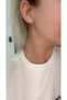 Xuping Gold Color Pearl Detailed Heart Earrings - Steel, Water Resistant, Allergy Free - 3
