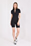 Passion Women's Short Sleeve Sports Jumpsuit Black - 5