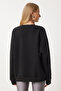 Heart Embroidered Rose Gold Sweatshirt Black Low0018 - 8