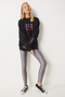 Heart Embroidered Rose Gold Sweatshirt Black Low0018 - 5