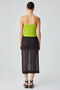 Ayane Women's Organic Cotton Twill Stretch Fabric Green Blouse with Spaghetti Straps - 5