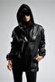 New Season Women's Oversize Long Leather Jacket