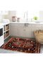 Royal Ethnic Motifs Patterned Tassel Detailed Woven Base Decorative Carpet Royal42 - 4