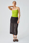 Ayane Women's Organic Cotton Twill Stretch Fabric Green Blouse with Spaghetti Straps - 4