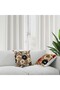 Punch Embroidery Pattern Digital Printed Black Cushion Set of 4 in Cream Colors - Pillowcase Luxury Velvet - 2