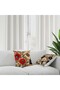 Punch Embroidery Pattern Digital Printed Black Cushion Set of 4 in Cream Colors - Pillowcase Luxury Velvet - 3