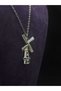 Windmill Figure Netherlands Windmill Symbol of Fortune Abundance Blessings Icon Steel Necklace - 2
