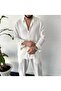 Aerobin Loose Fit Long Sleeve Textured Oversize Men's Shirt