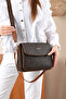 Women's Large Size Hand and Shoulder Bag with Print Detail - 4