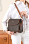 Women's Large Size Hand and Shoulder Bag with Print Detail