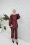 Claret Red Jacquard Suit 32-2313 - 3